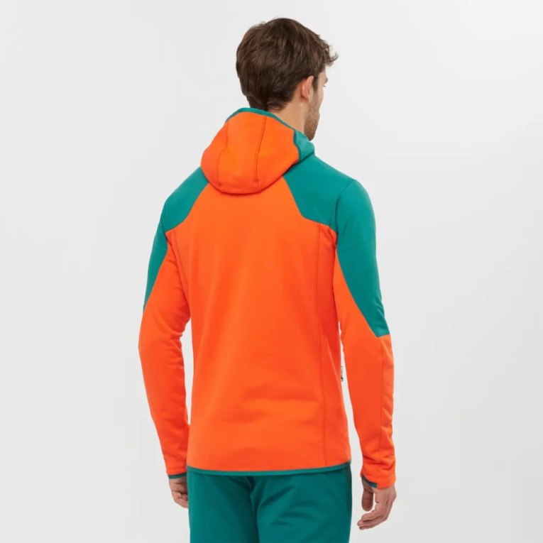 Chaquetas Salomon Outline Warm Híbrido Hombre Turquesa Naranjas | MX HTAJ562